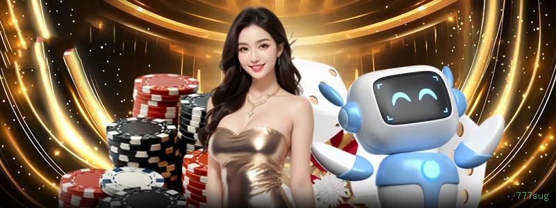 Imagem promocional do cassino online da 777sug mostrando jogos ao vivo